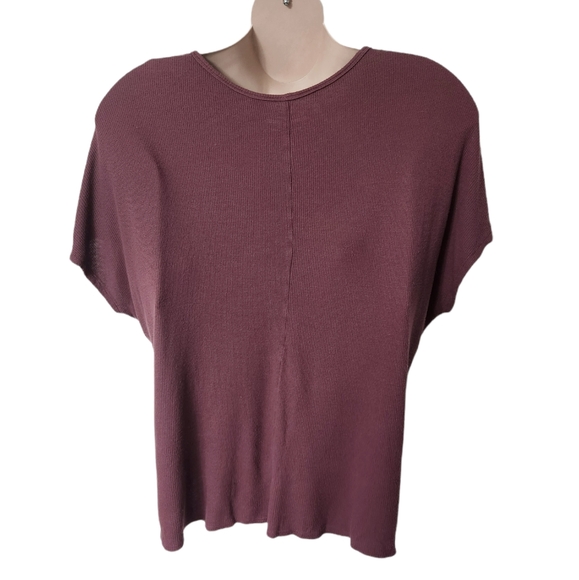 Waffle Knit Tie Front Short Sleeve Top | Home Girl Society | 2XL - Picture 7 of 8